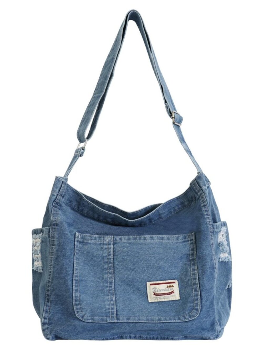 Denim Bag Large Canvas Messenger Crossbody Bag Women Men